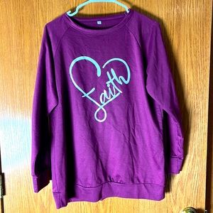 Womens long sleeve Faith top